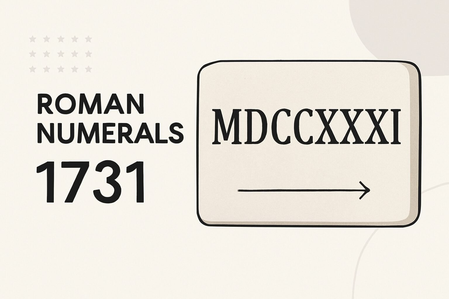 Roman Numerals: 1731