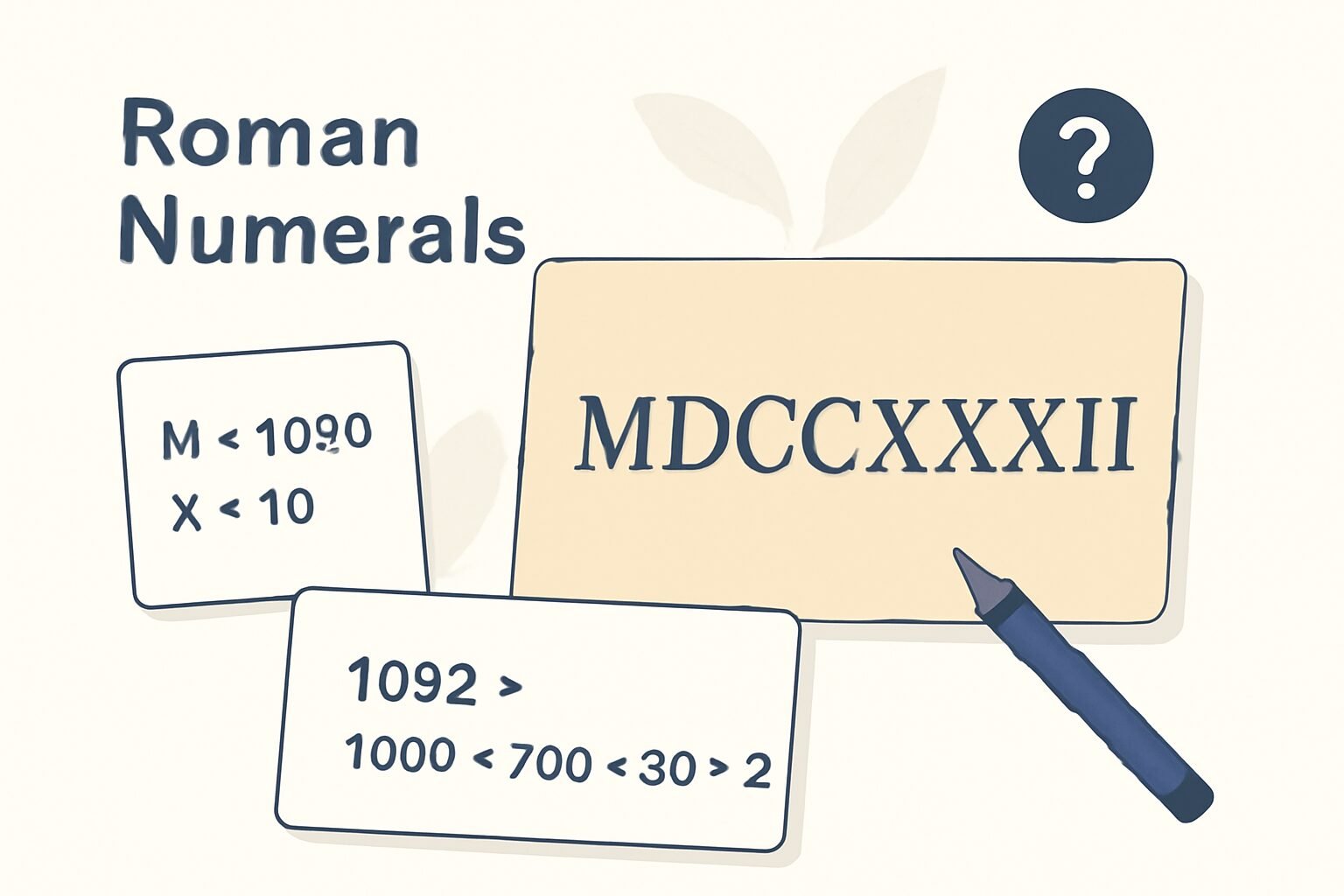 Roman Numerals: 1732