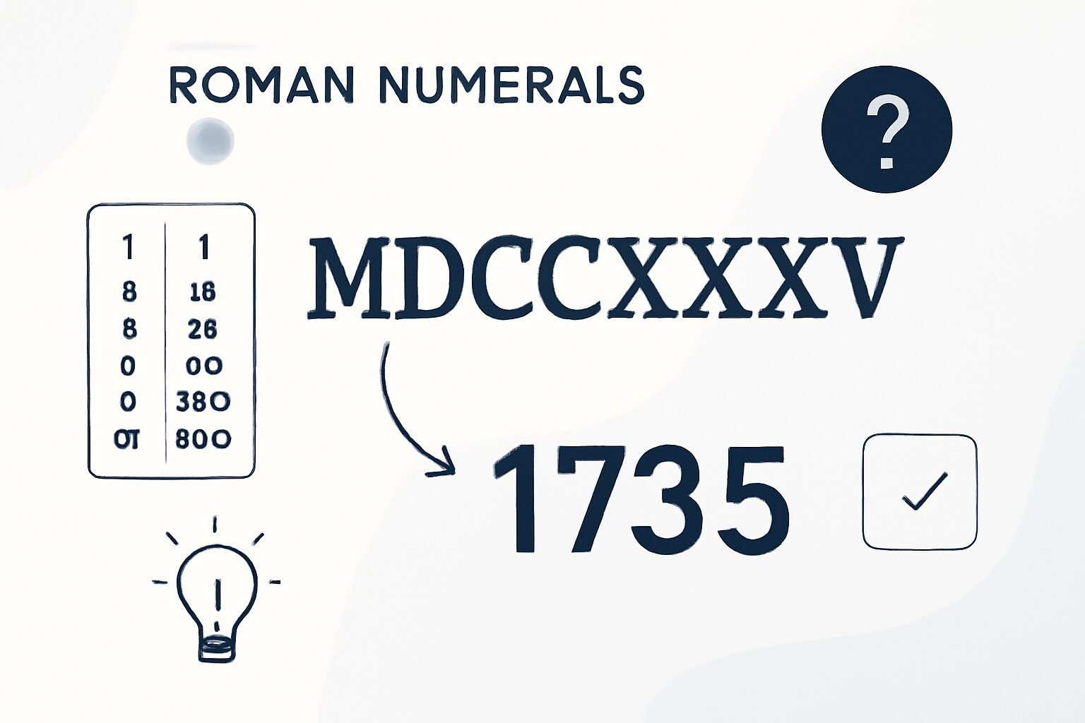 Roman Numerals: 1735