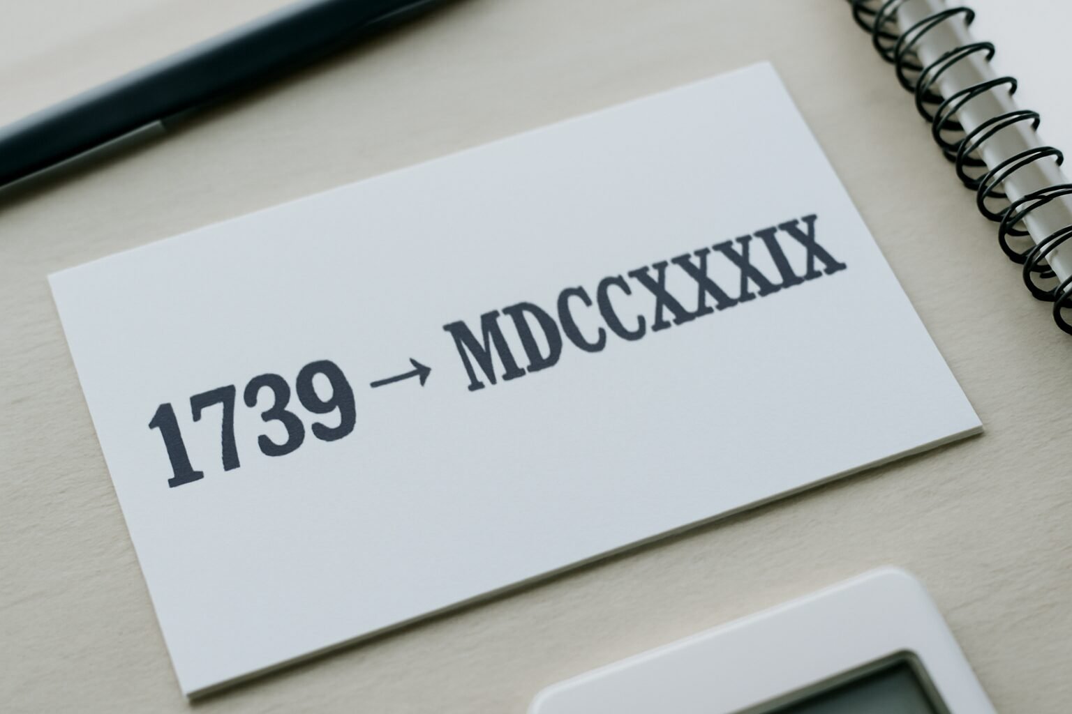 Roman Numerals: 1739