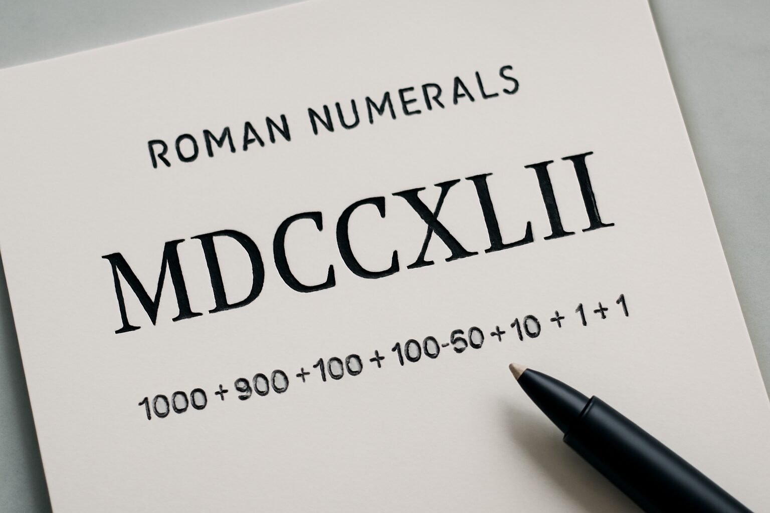 Roman Numerals: 1742