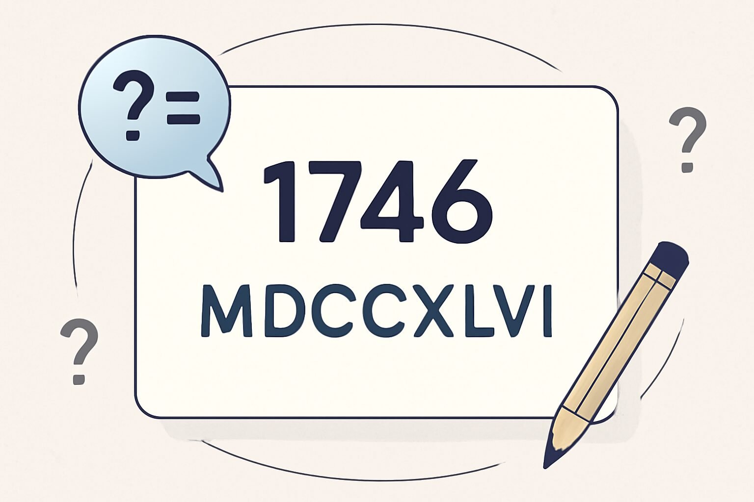 Roman Numerals: 1746