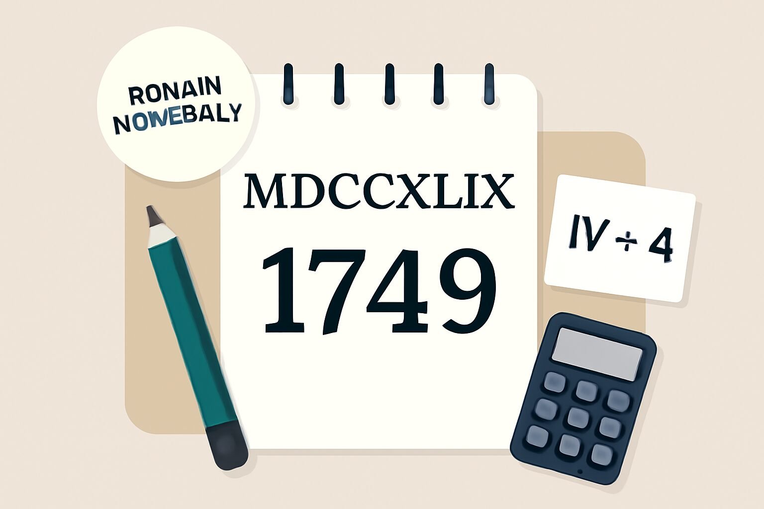Roman Numerals: 1749