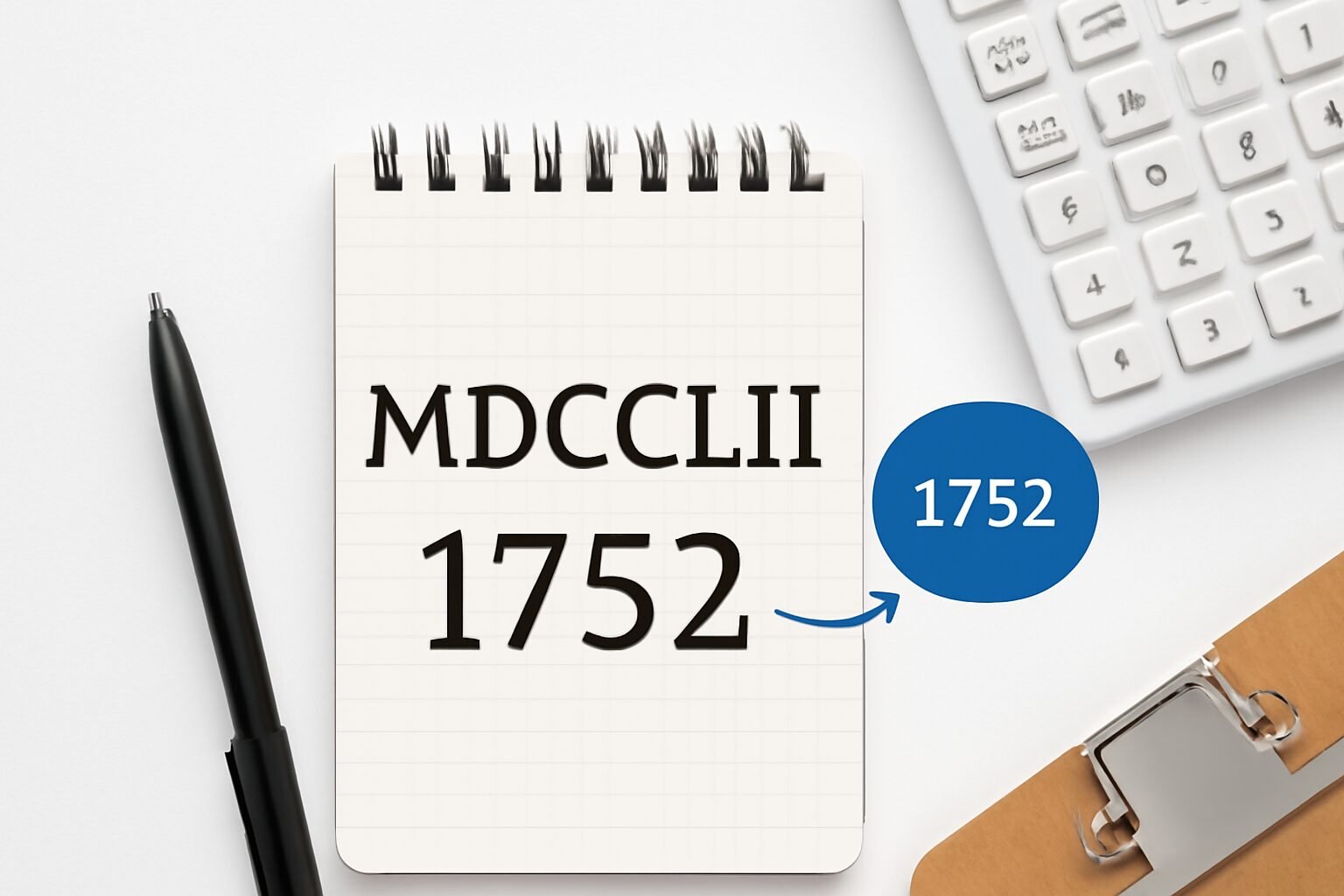 Roman Numerals: 1752