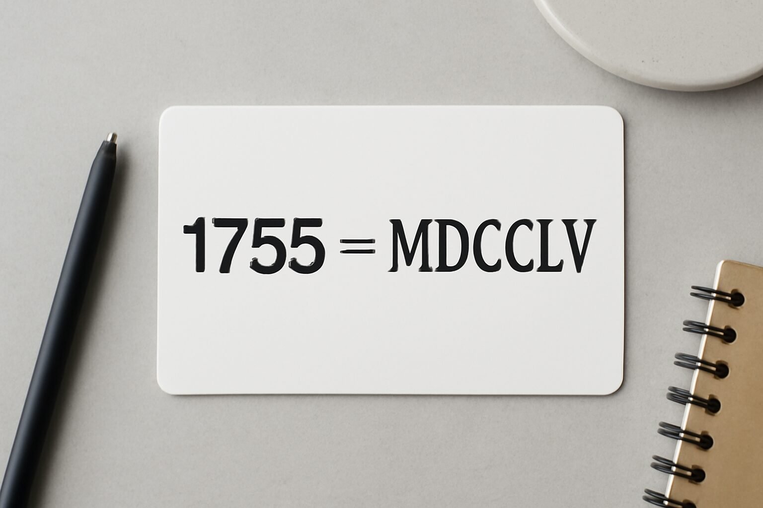 Roman Numerals: 1755