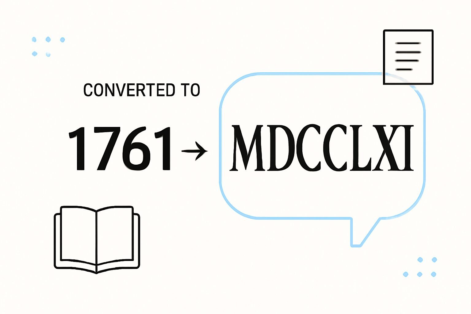 Roman Numerals: 1761