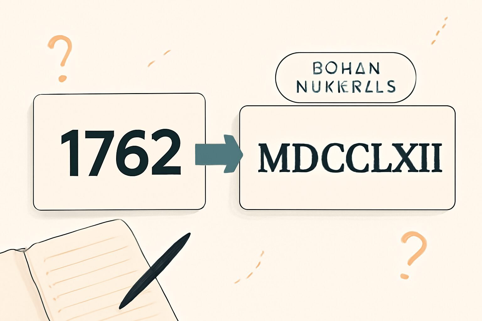 Roman Numerals: 1762