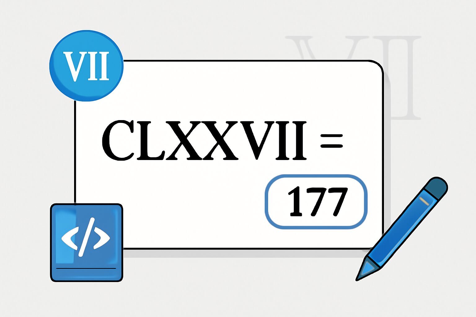 Roman Numerals: 177