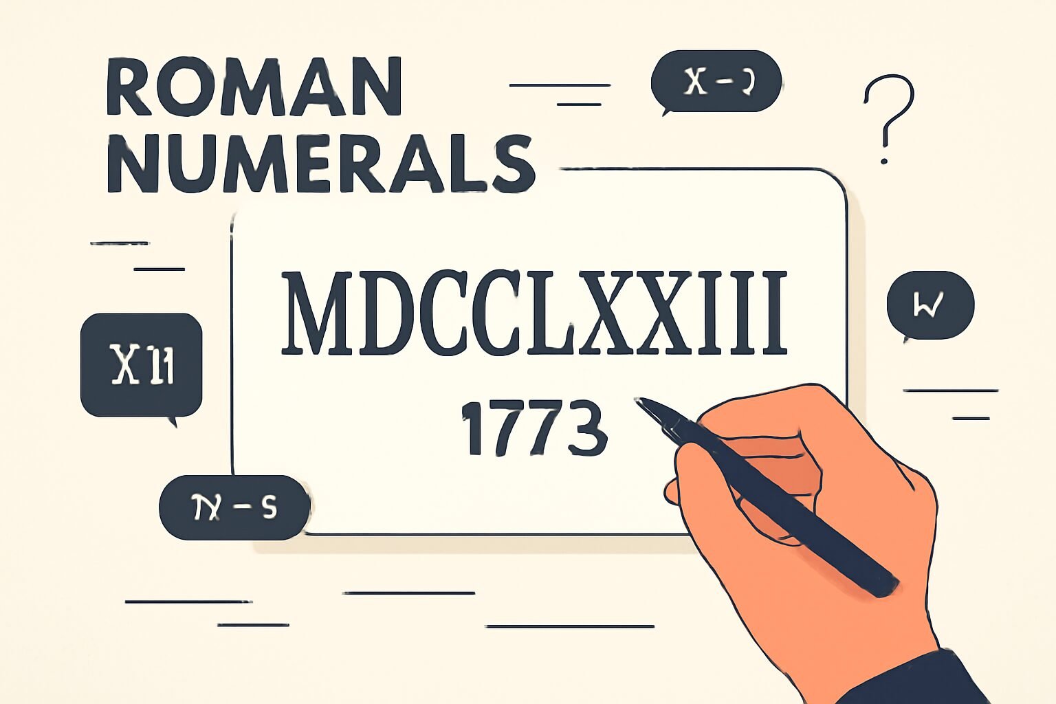 Roman Numerals: 1773