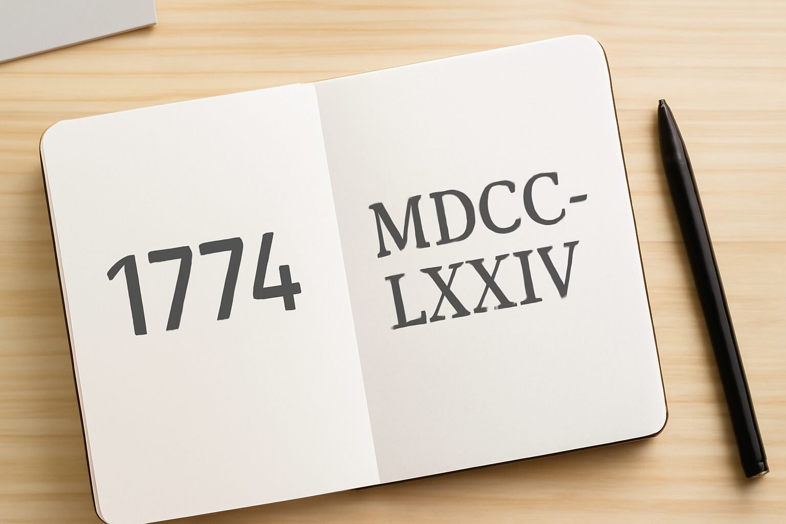Roman Numerals: 1774