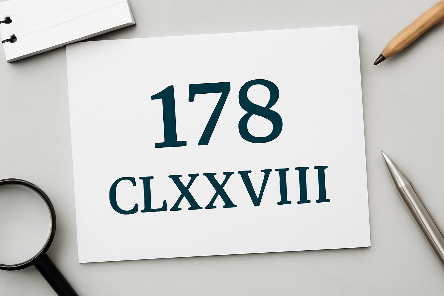 Roman Numerals: 178