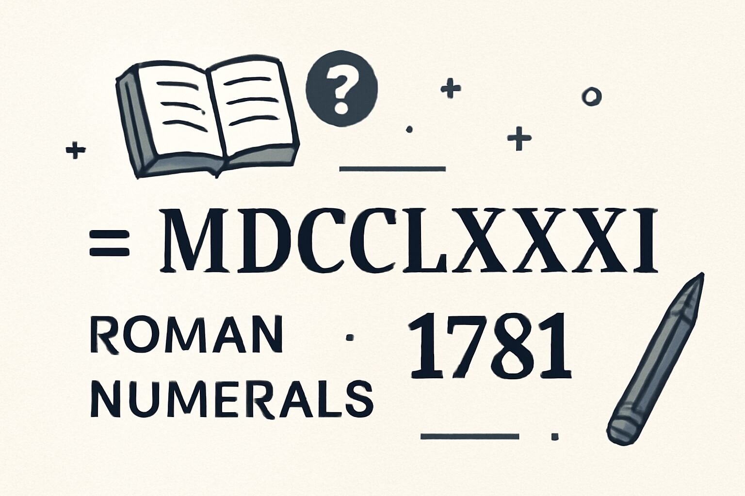 Roman Numerals: 1781
