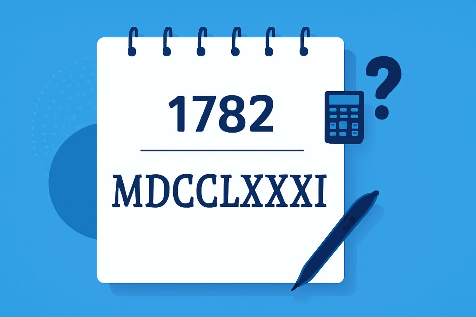 Roman Numerals: 1782