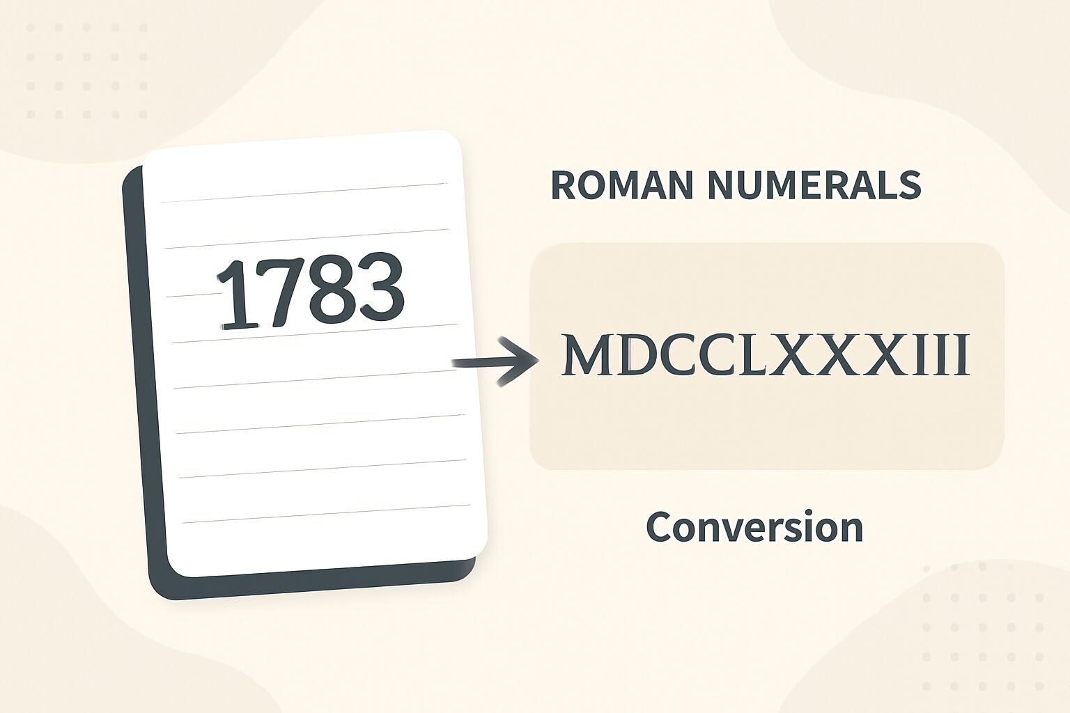 Roman Numerals: 1783