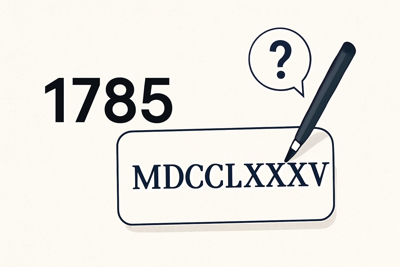 Roman Numerals: 1785