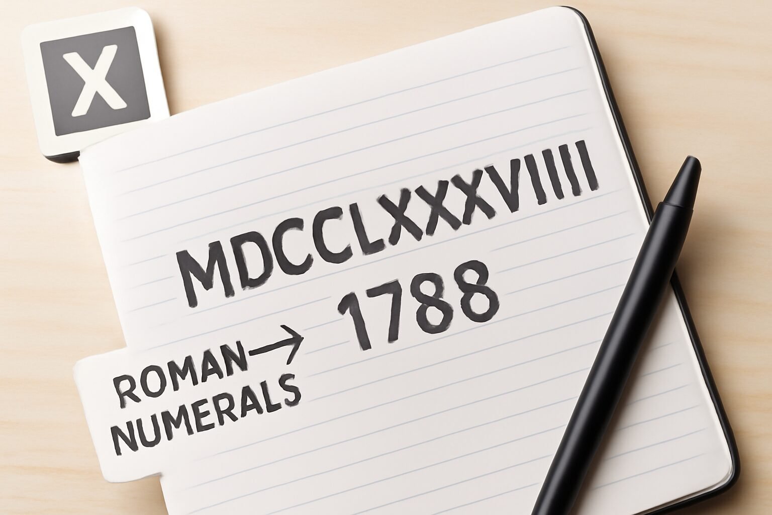 Roman Numerals: 1788