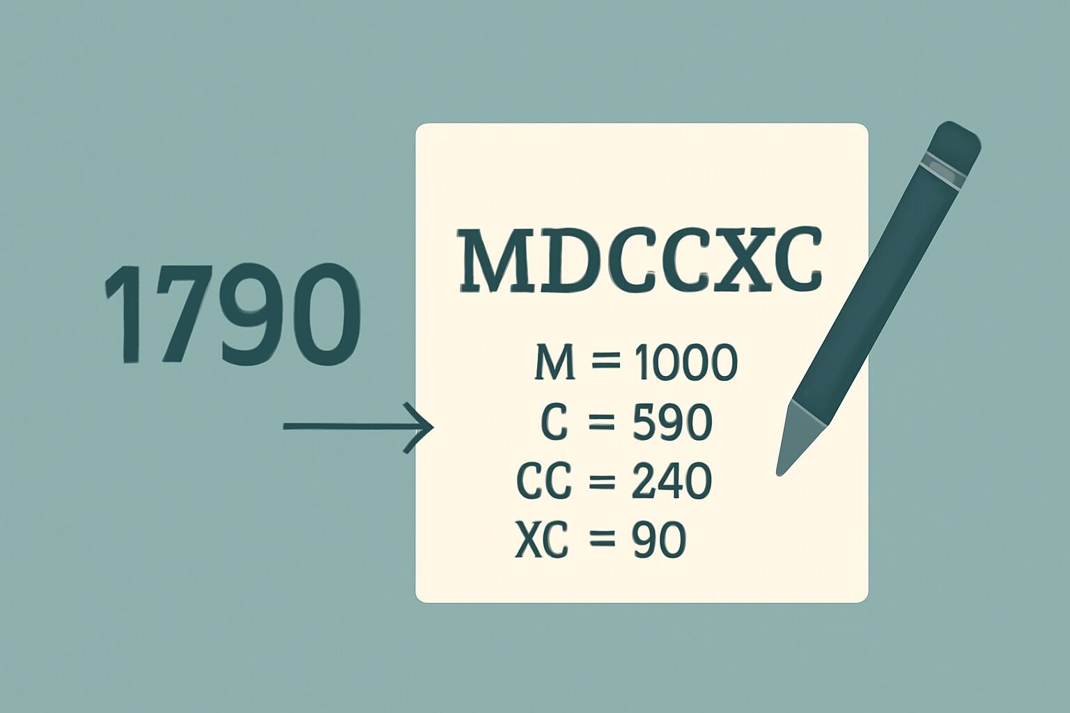 Roman Numerals: 1790