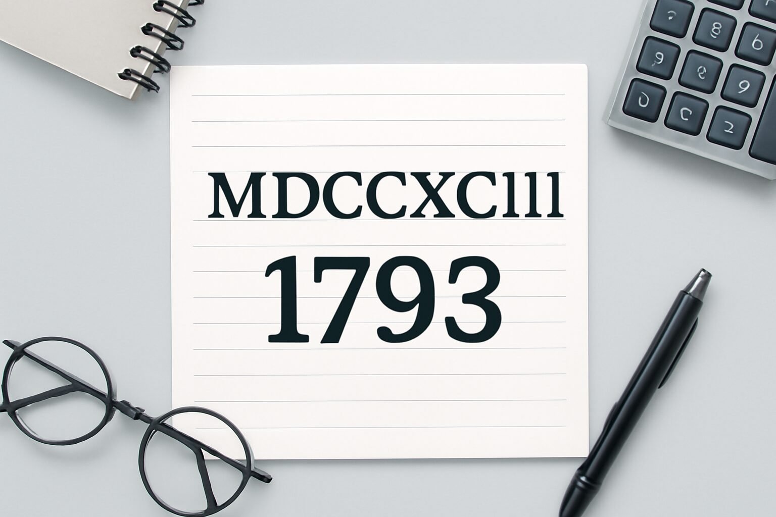 Roman Numerals: 1793