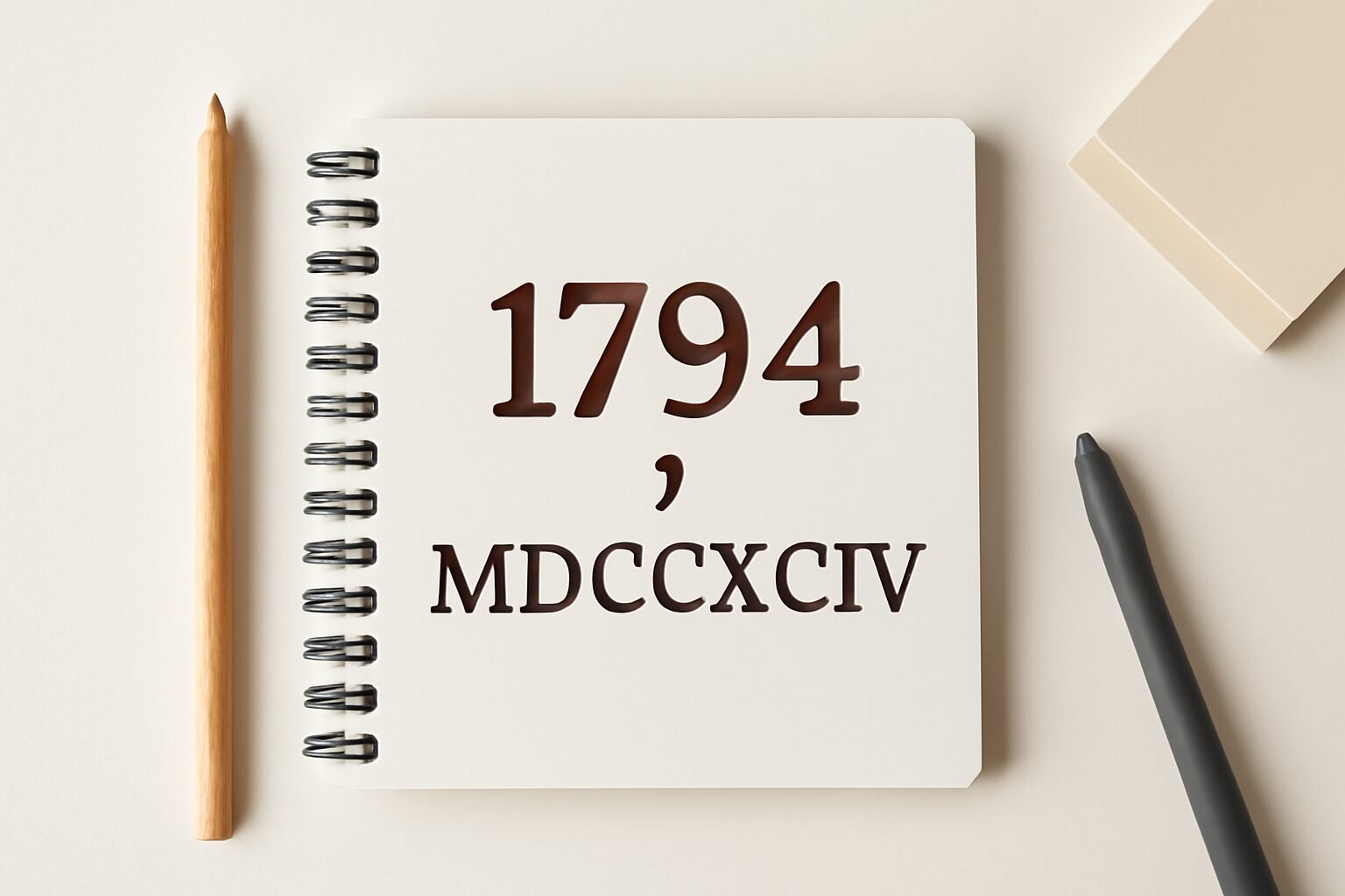 Roman Numerals: 1794