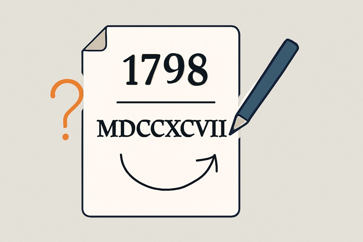 Roman Numerals: 1798