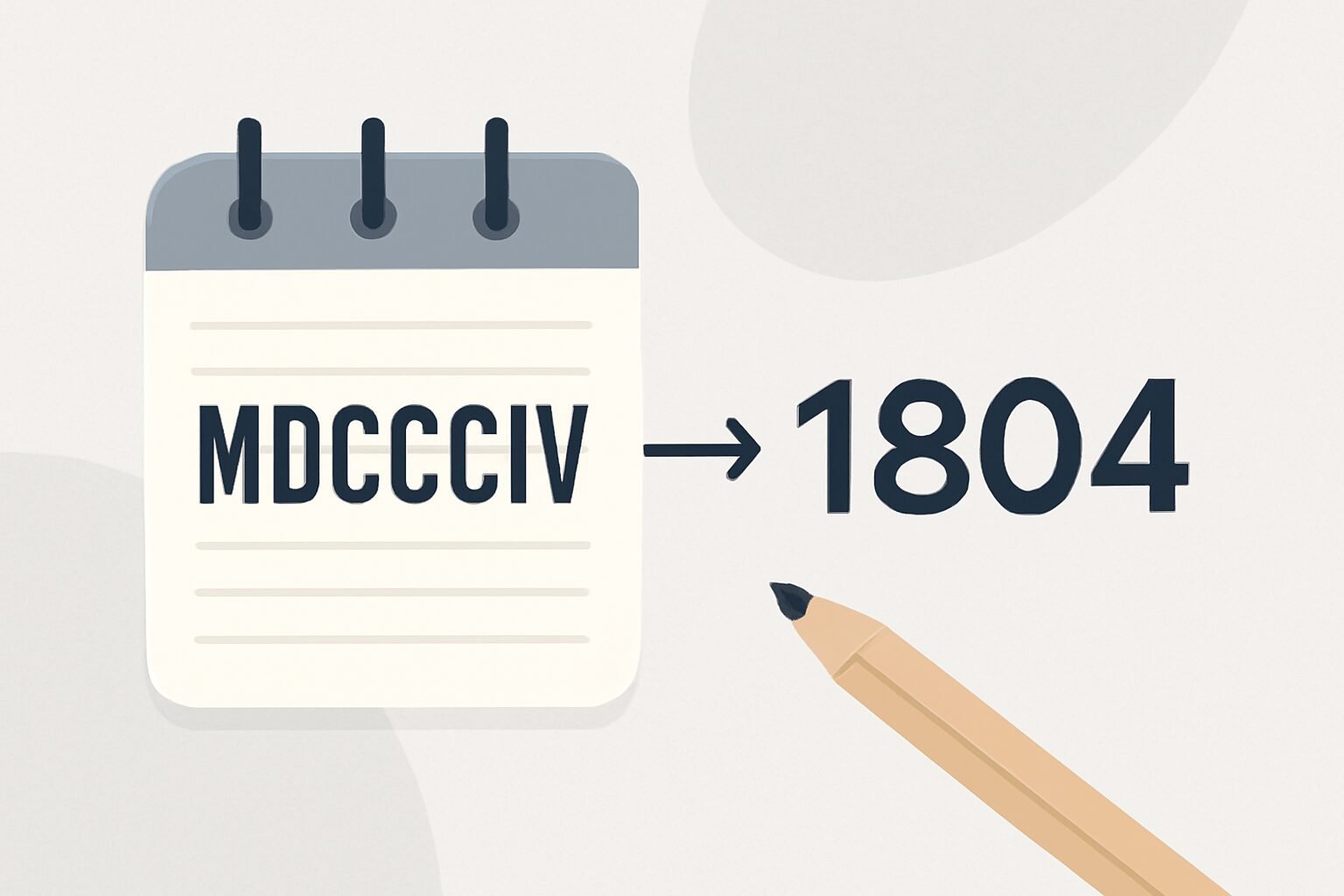 Roman Numerals: 1804