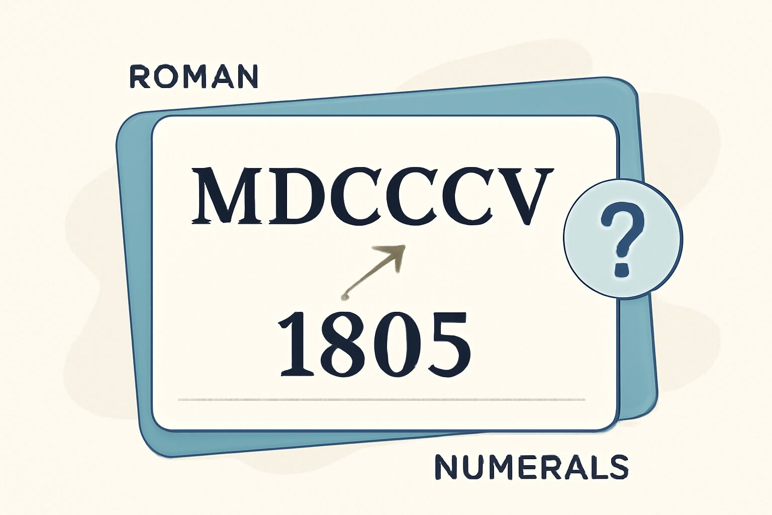 Roman Numerals: 1805