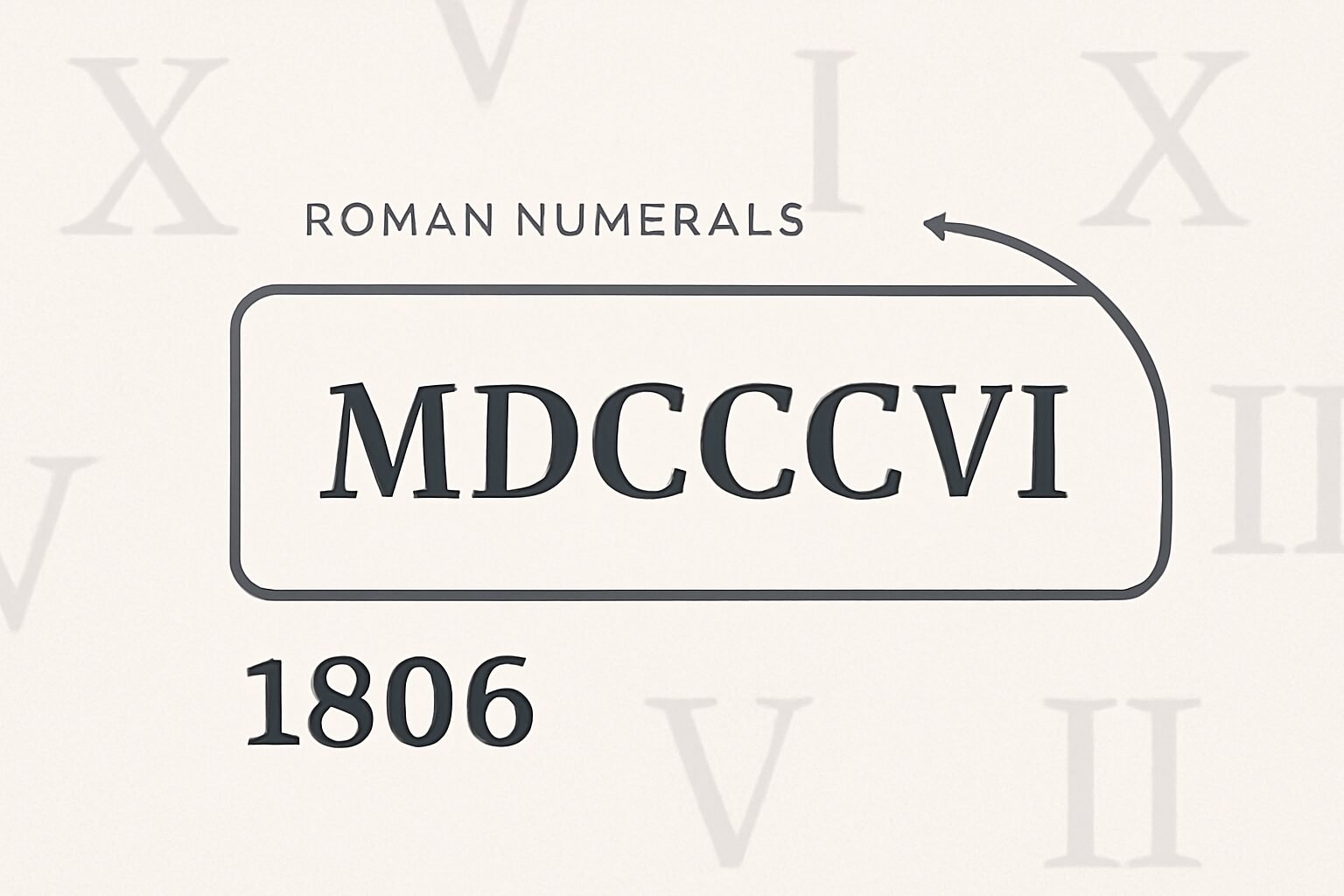 Roman Numerals: 1806