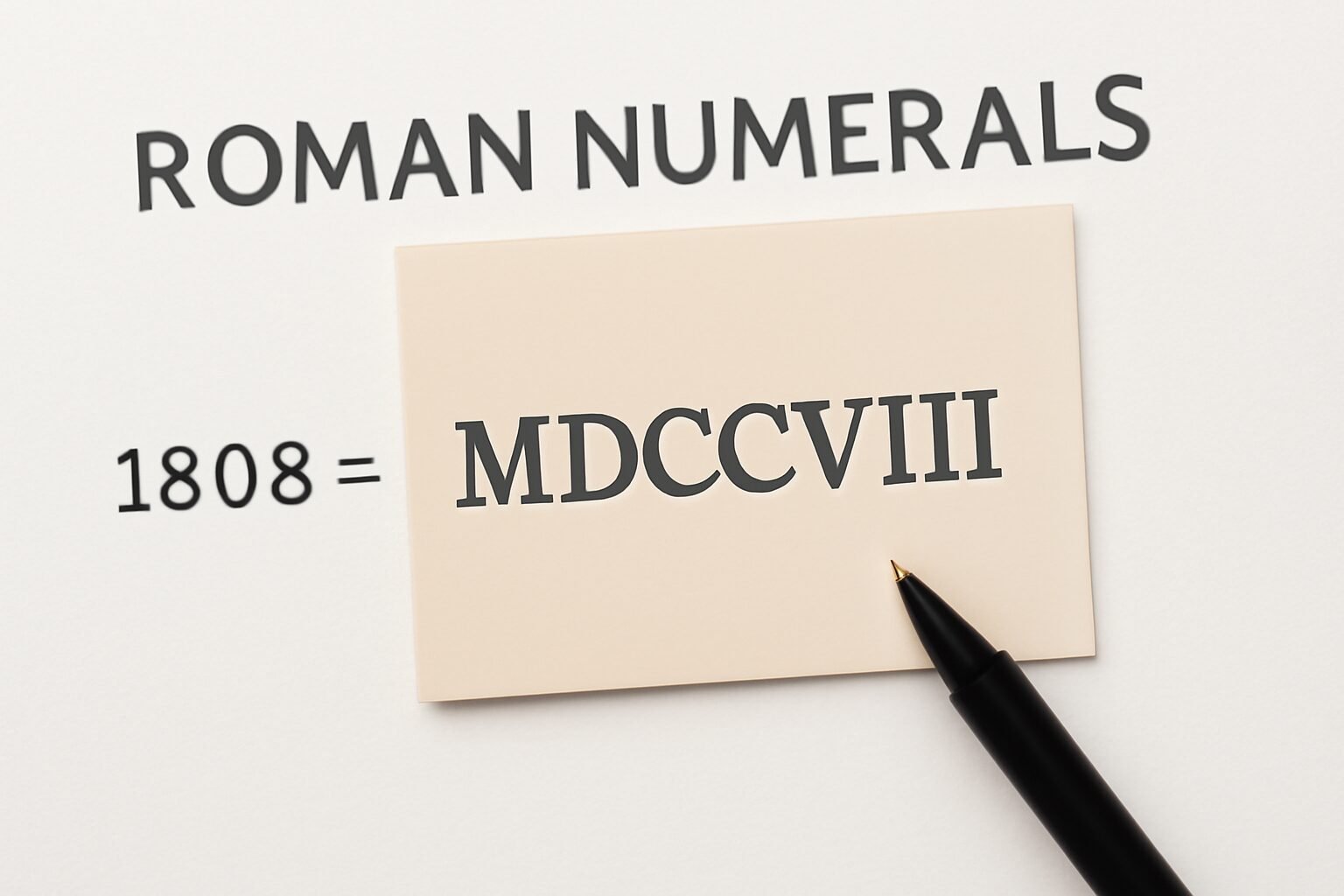 Roman Numerals: 1808