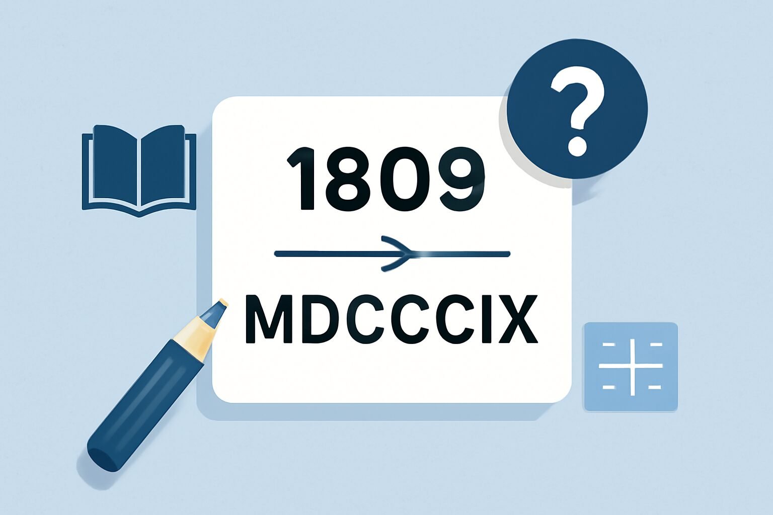 Roman Numerals: 1809