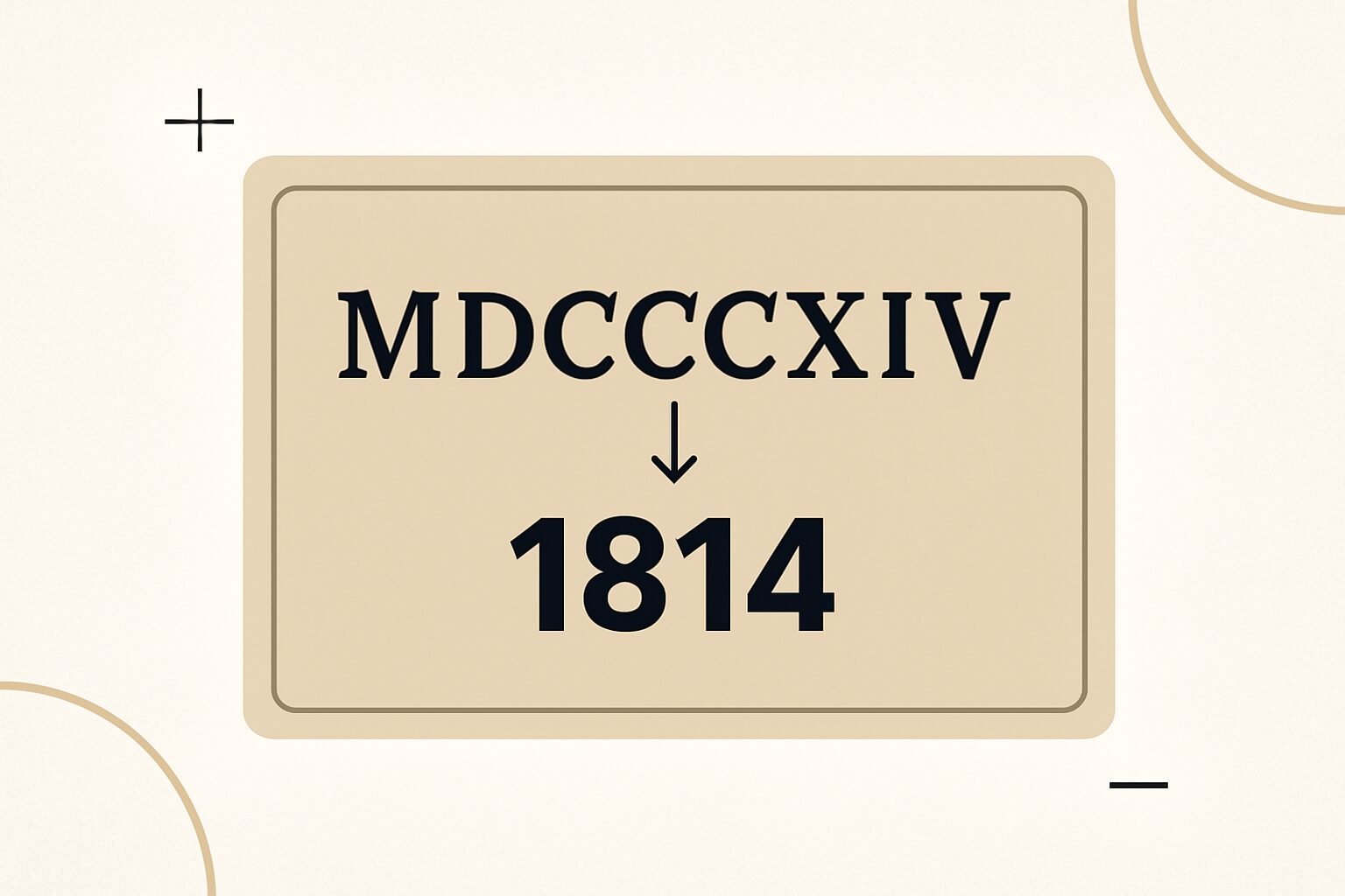 Roman Numerals: 1814