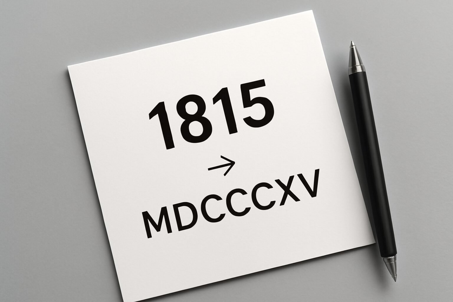 Roman Numerals: 1815