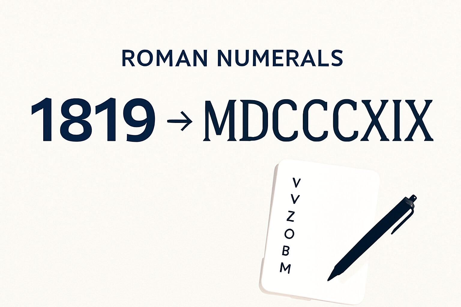 Roman Numerals: 1819