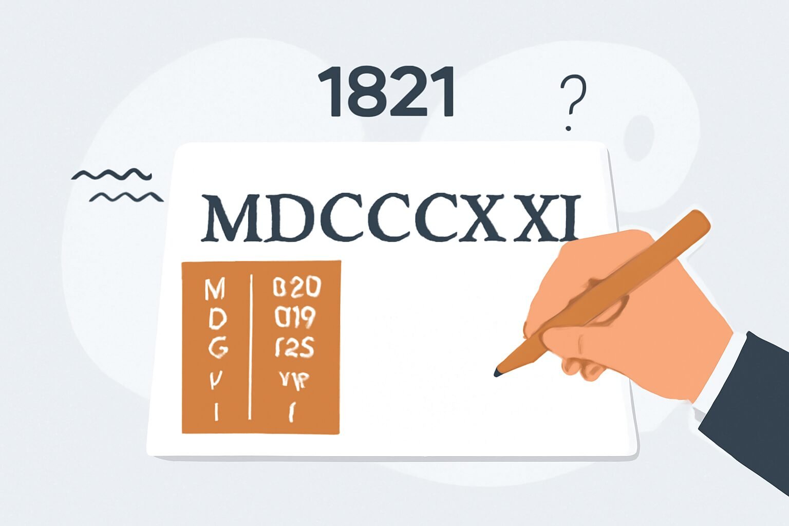 Roman Numerals: 1821