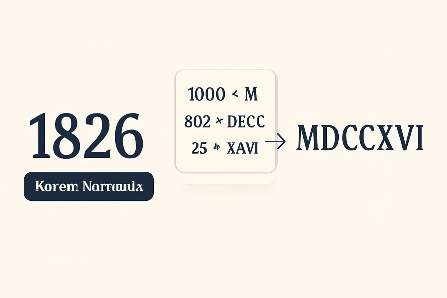 Roman Numerals: 1826