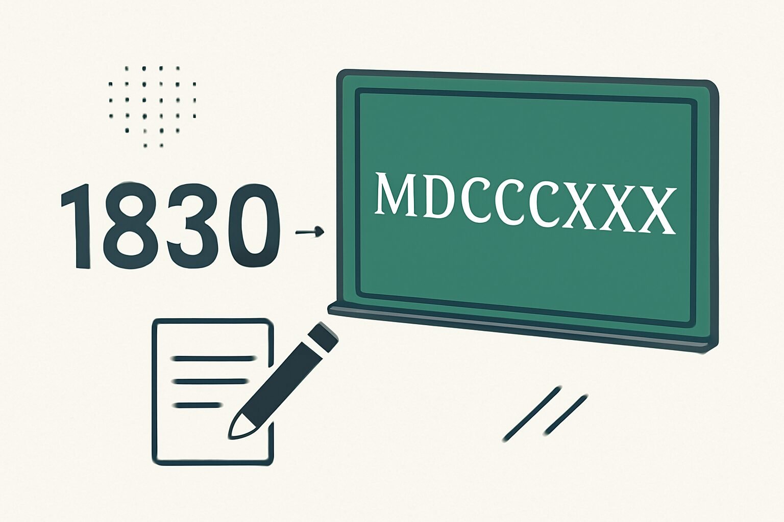 Roman Numerals: 1830