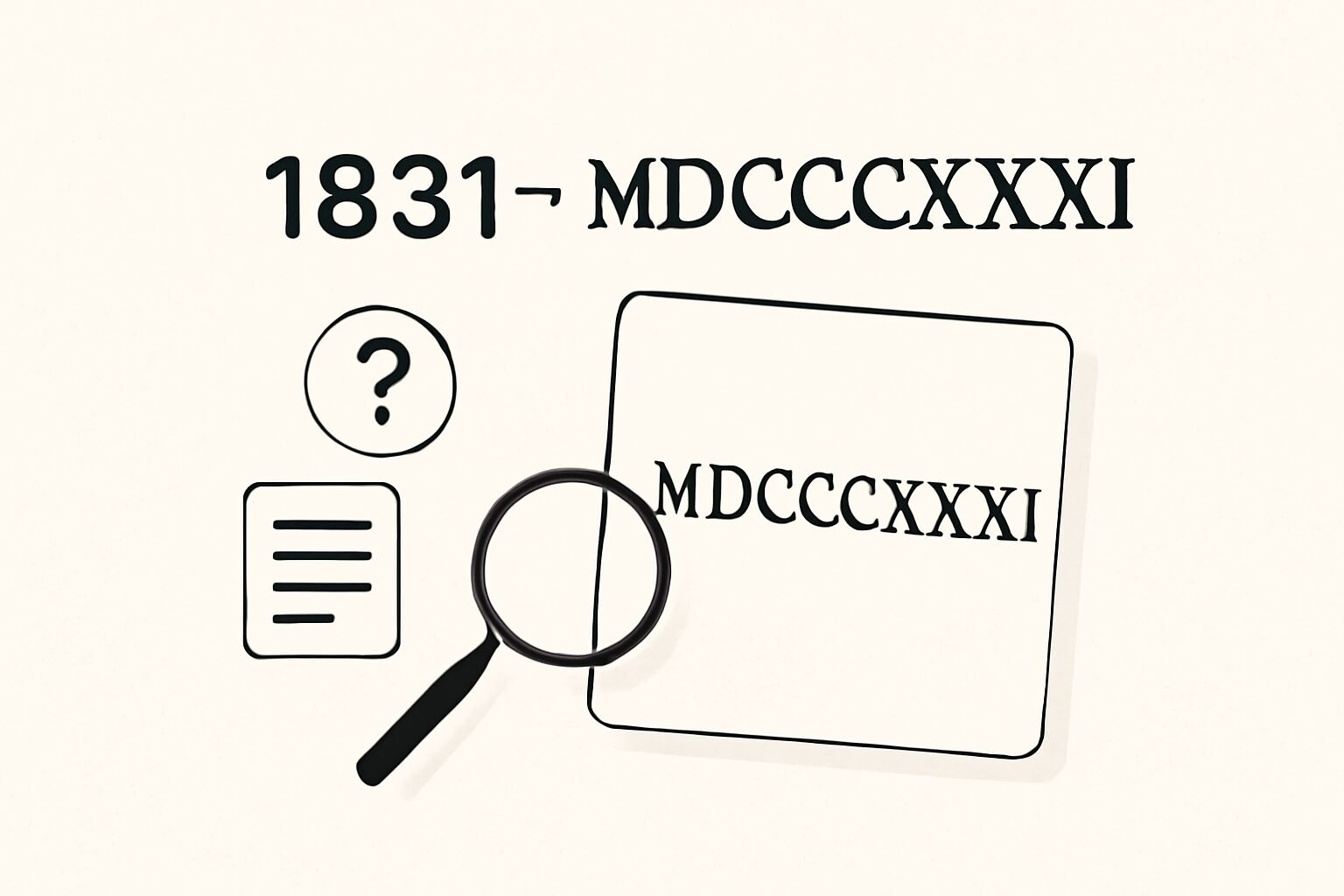 Roman Numerals: 1831