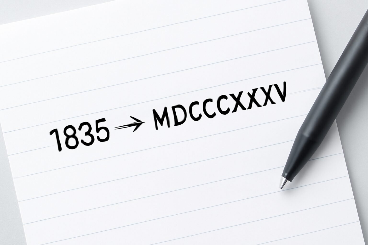 Roman Numerals: 1835