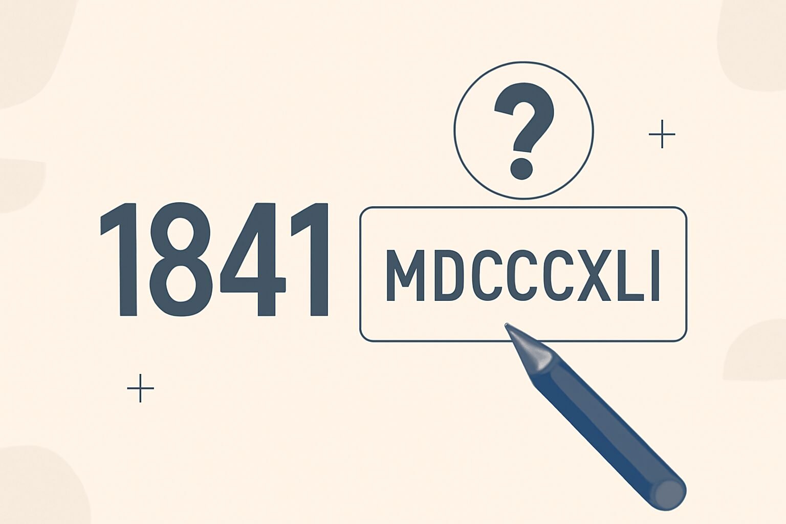 Roman Numerals: 1841