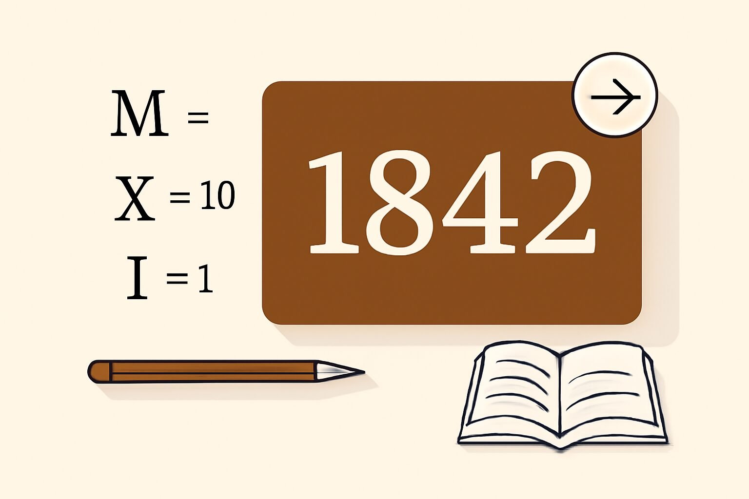 Roman Numerals: 1842