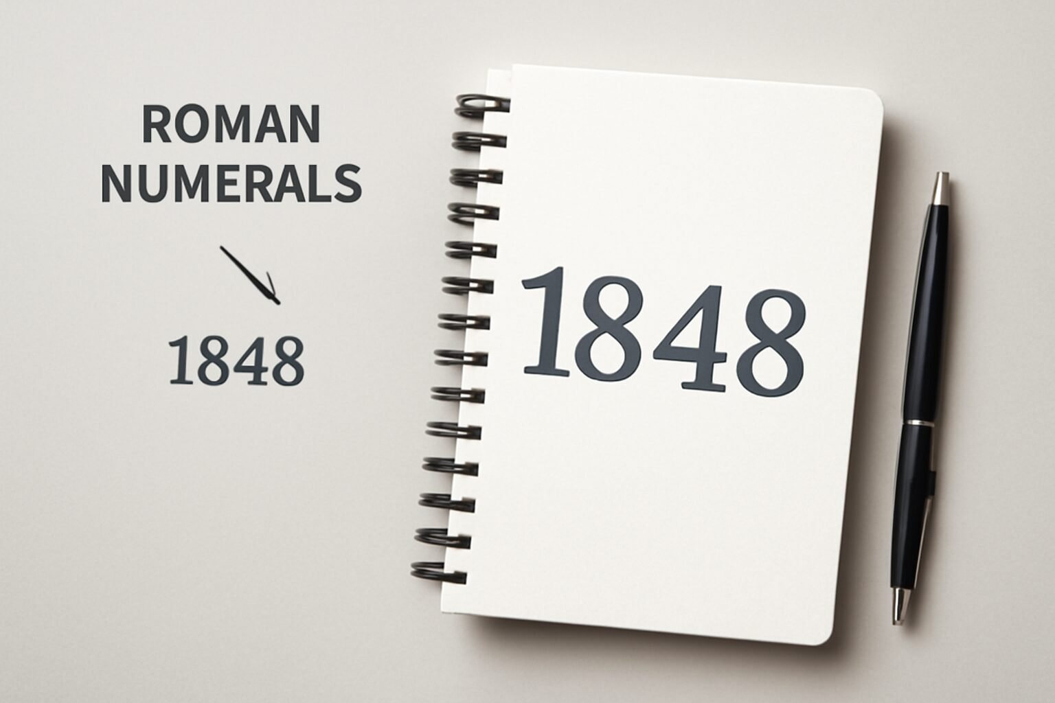 Roman Numerals: 1848