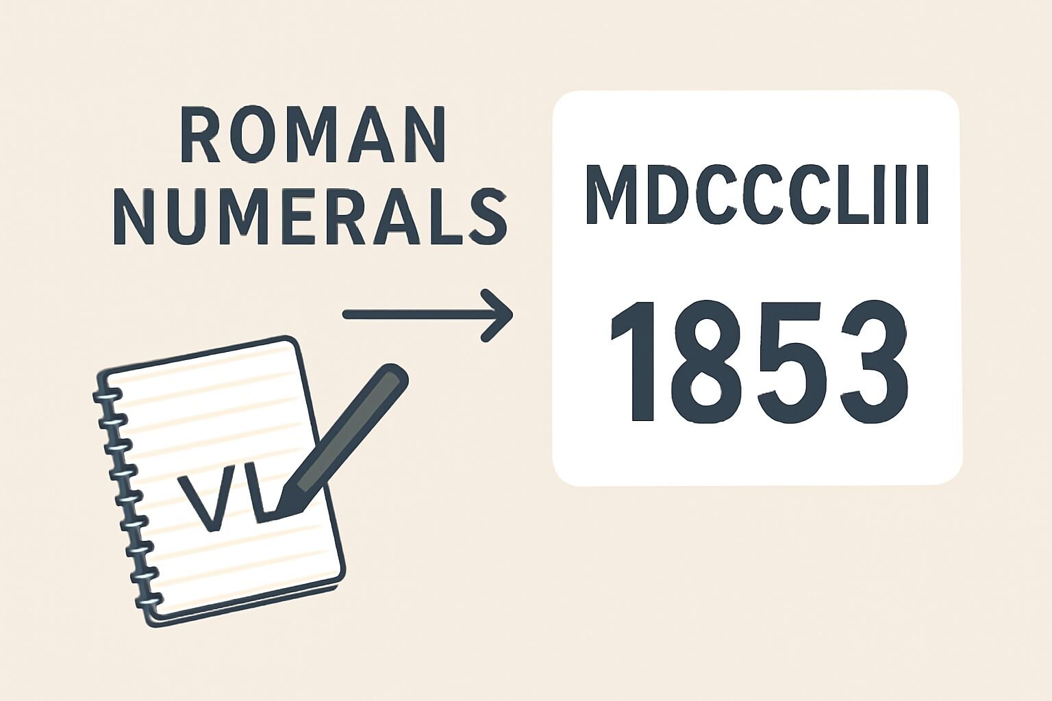 Roman Numerals: 1853