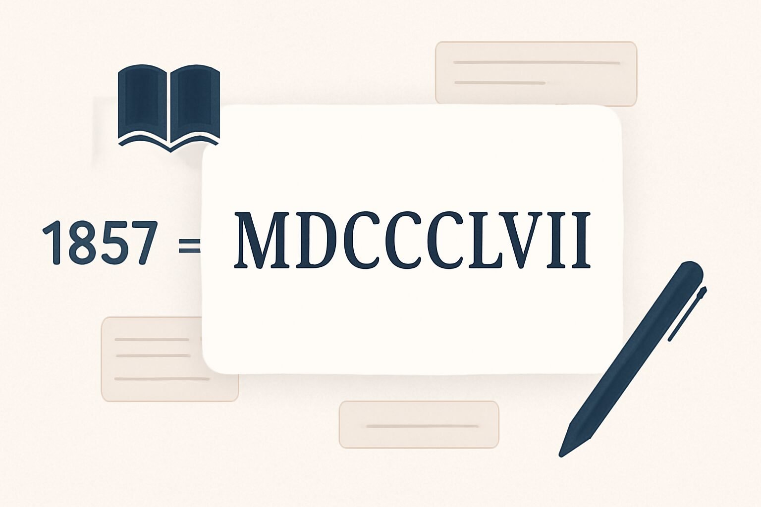 Roman Numerals: 1857