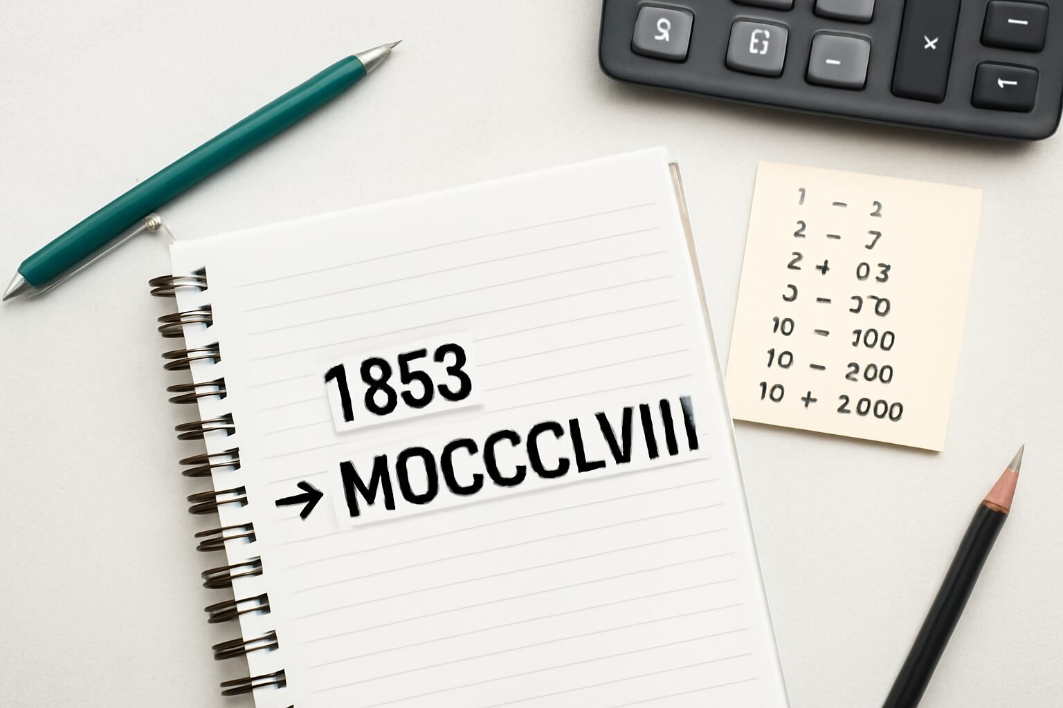 Roman Numerals: 1858