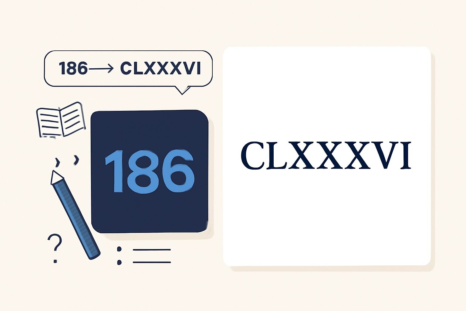 Roman Numerals: 186