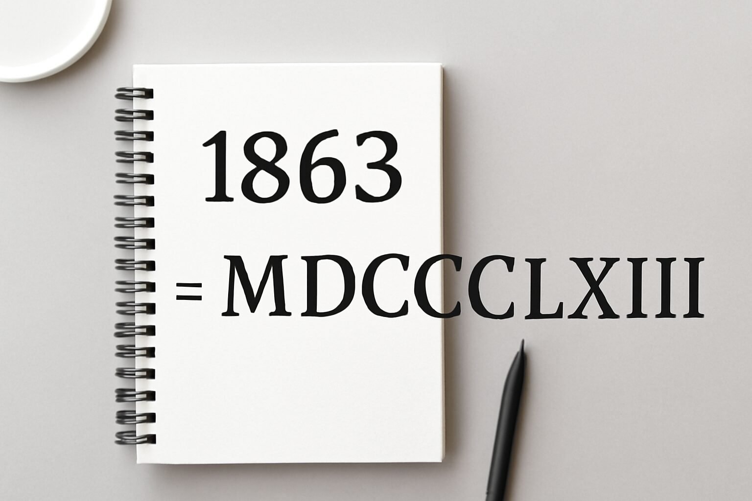 Roman Numerals: 1863
