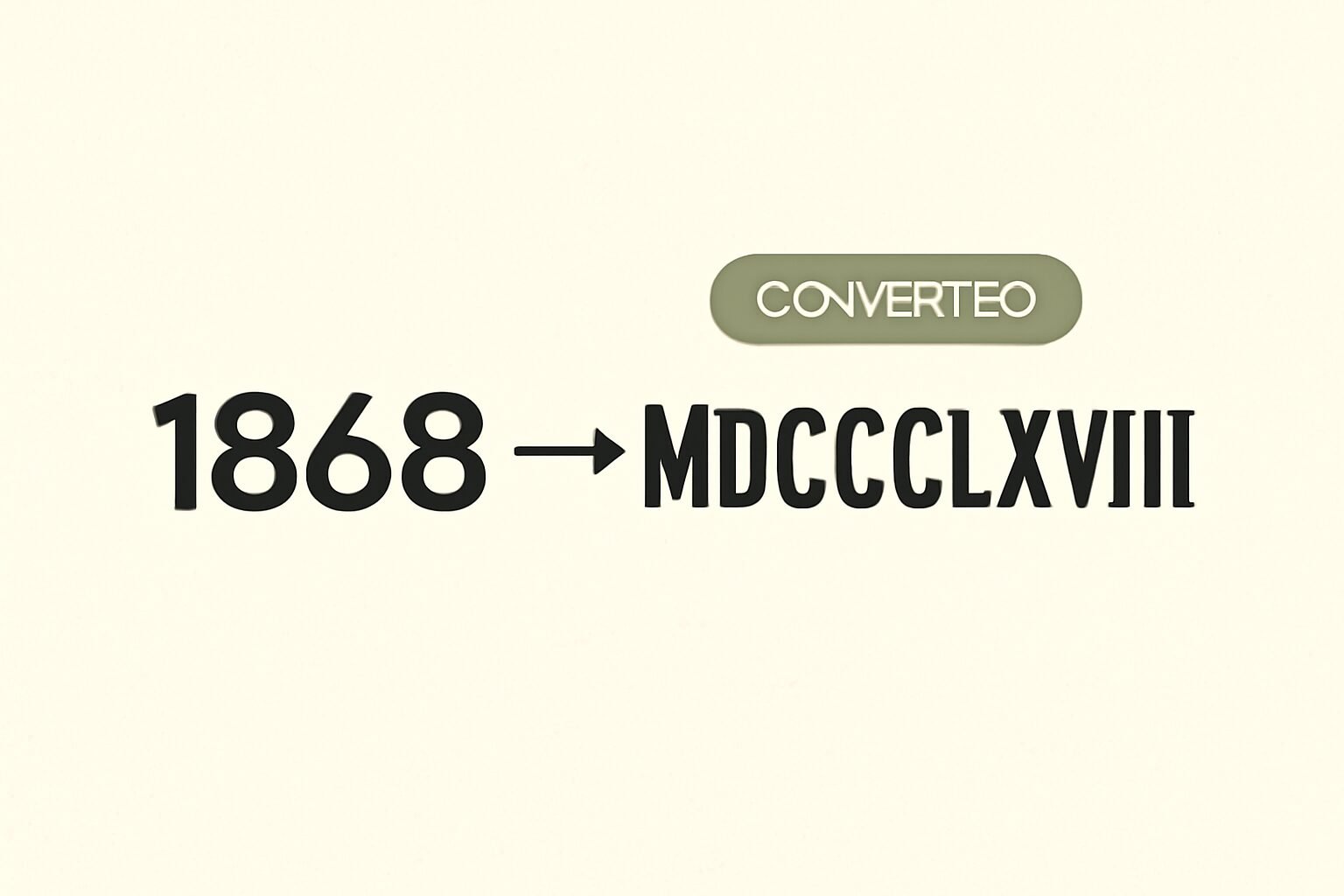 Roman Numerals: 1868