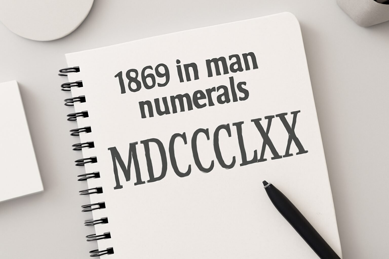 Roman Numerals: 1869