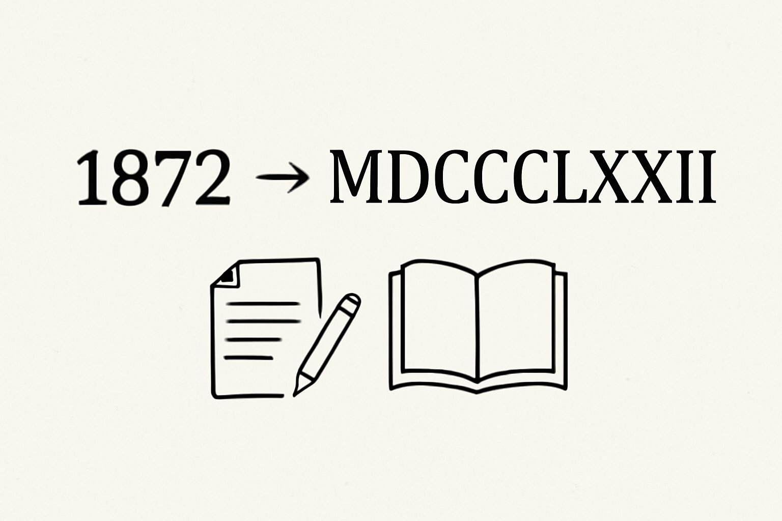 Roman Numerals: 1872