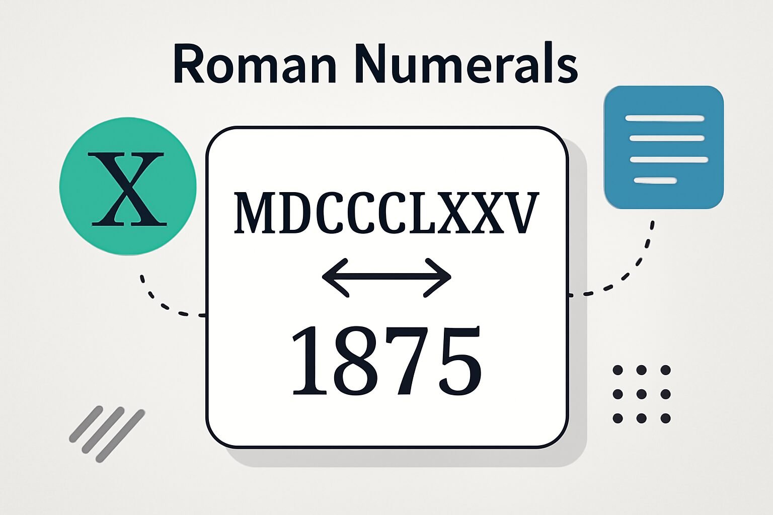 Roman Numerals: 1875