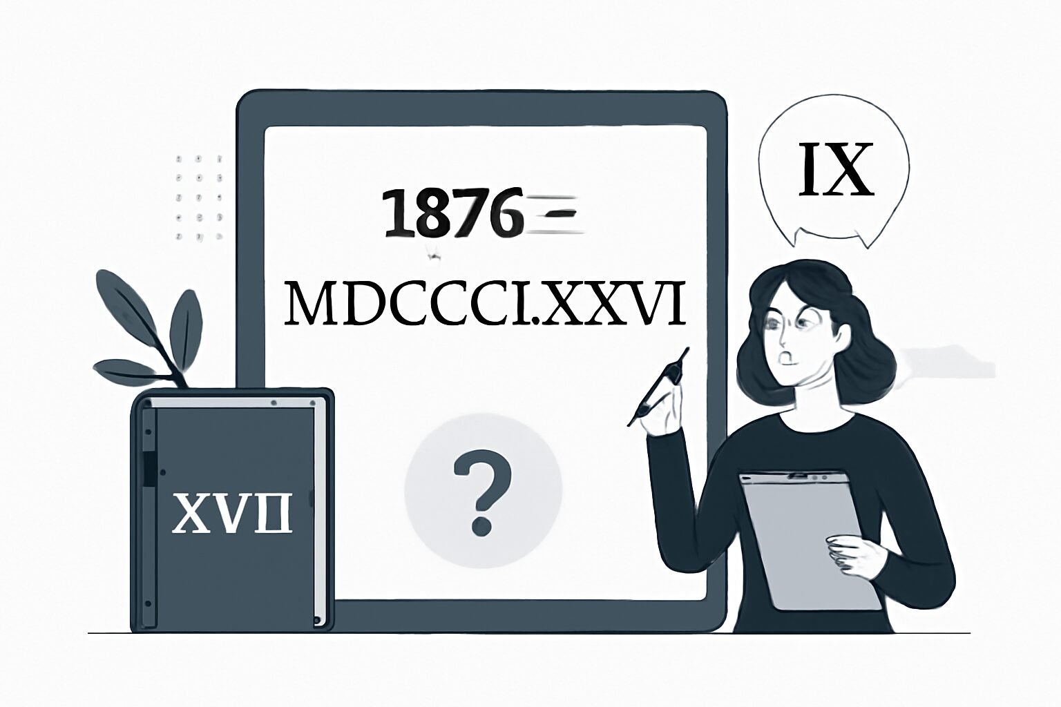 Roman Numerals: 1876